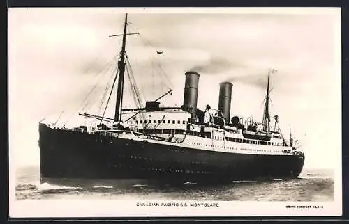 AK Passagierschiff SS Montclare auf See, Canadian Pacific Liner