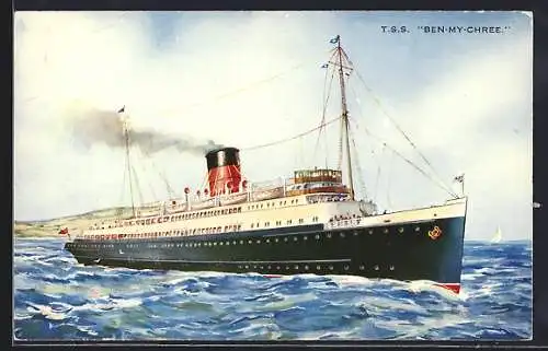 AK Passagierschiff TSS Ben-My-Chree vor der Küste