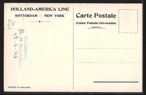 AK Passagierschiff, T.S.S. Rotterdam geht auf Fahrt, Holland-America Line
