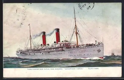 AK Passagierschiff Kenilworth Castle in Fahrt, Union Castle Line