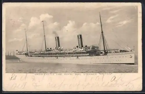 AK Union-Castle Line, Royal Mail Streamer Briton, Passagierschiff