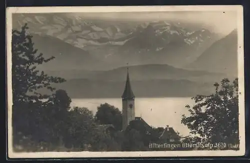 AK Hilterfingen, Blümlisalp mit Kirche