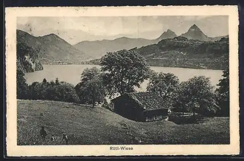 AK Rütli-Wiese, Ortspartie mit Bergen