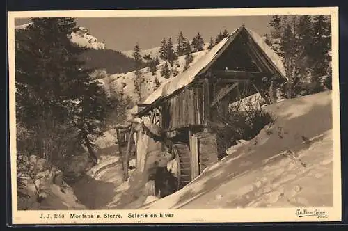 AK Montana-s-Sierre, Scierie en hiver