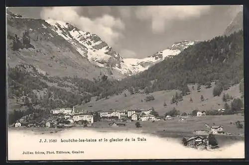 AK Loueche-les-Bains, Panorama et le glacier de la Dala