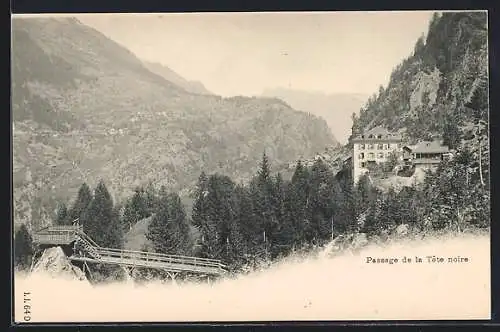 AK Trient, Passage de la Tête noire, Panorama mit Aussichtspunkt