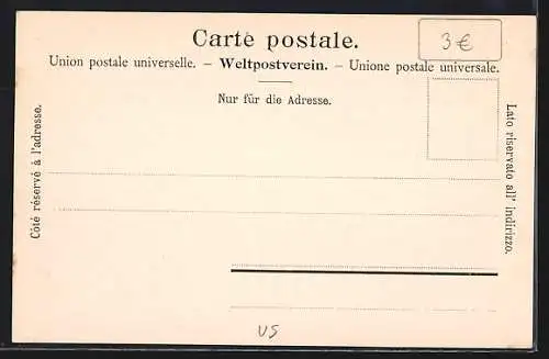 AK Sion, Teilansicht mit Bergen