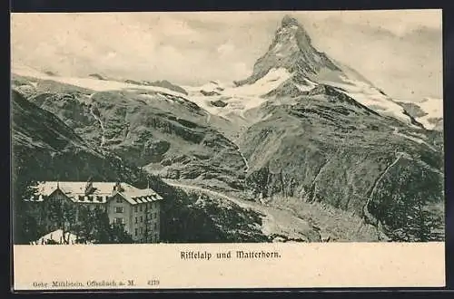 AK Riffelalp, Panorama mit Matterhorn