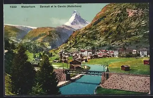 AK Zermatt, Panorama et le Cervin