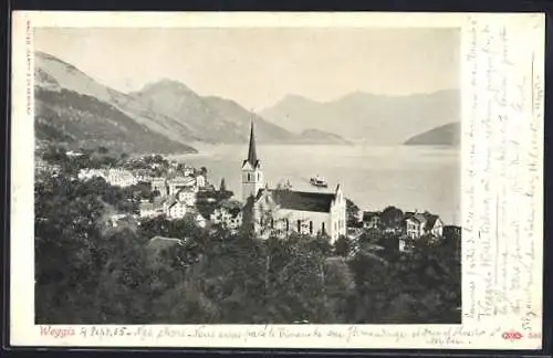 AK Weggis, Ortsansicht gegen den See