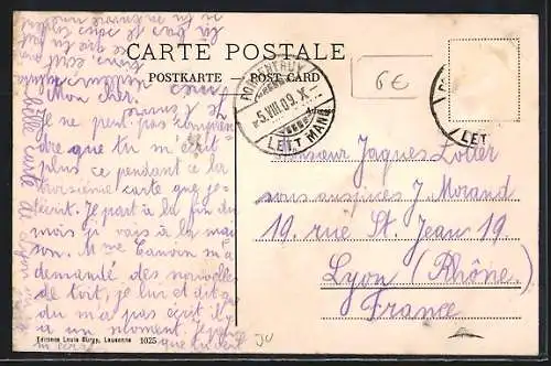 AK Porrentruy, Vue générale, Totalansicht vom Berg aus