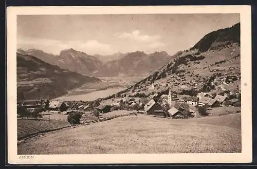AK Amden, Ortsansicht gegen das Tal