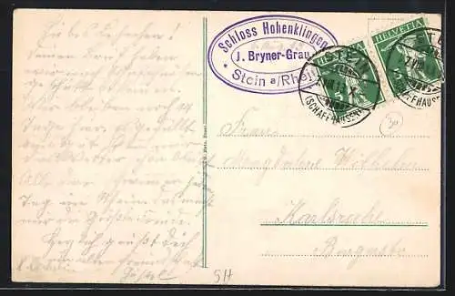 AK Stein a. Rhein, Kloster St. Georgen mit Hohenklingen