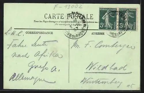 AK Marseille, Le Quai de la Fraternité, Strassenbahn