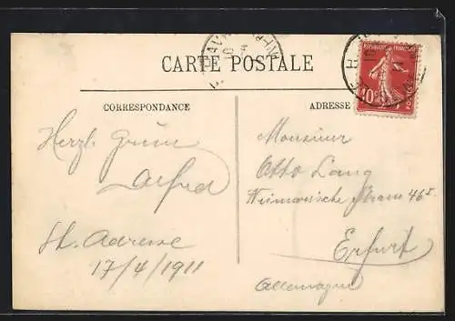 AK Sainte-Adresse, Le Nice-Havrais, Le Boulevard Félix-Faure, Strassenbahn