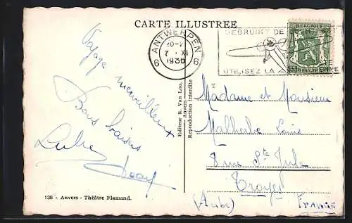 AK Antwerpen, Kon. Nederlandsche Schouwburg, Strassenbahn