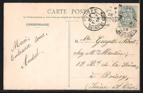 AK Paris, L`Avenue de Breteuil, Strassenbahn
