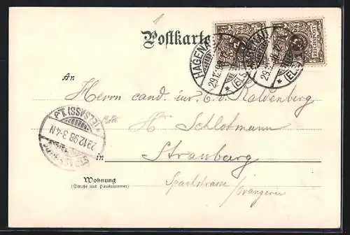 AK Hagenau i. E., Bahnhof