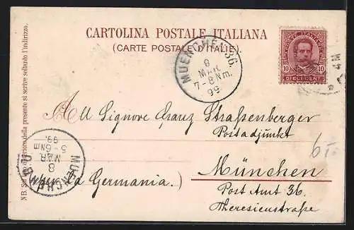 Lithographie Napoli, Funicolare, Venditrice d` Acque Minerali, Vesuv