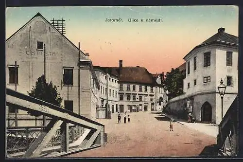 AK Josefstadt / Josefov / Jaromer, Ulice k námesti