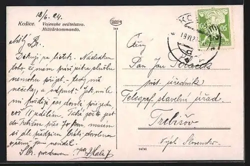 AK Kosice, Vojenske velitelstvo