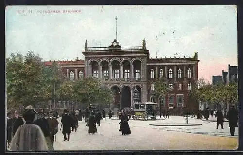 AK Berlin-Tiergarten, Potsdamer Bahnhof, Frontansicht