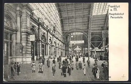 AK Frankfurt /Main, Hauptbahnhof Perronhalle