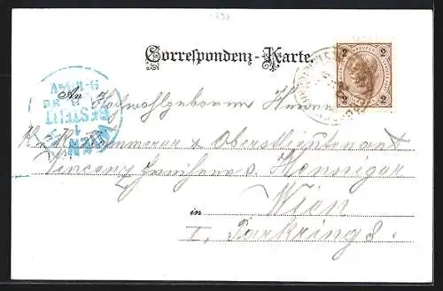 Lithographie Gstatterboden /Gesäuse, Gesäuseeingang, Kummerbrücke, Hartlesgraben