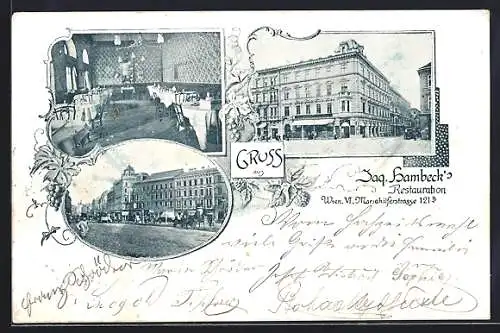 AK Wien, Jaq. Hambeck`s Restaurant, Mariahilferstrasse 121b