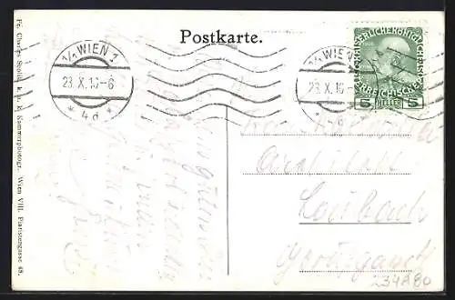 AK Wien, Gabriels Pilsner-Restaurant, Habsburgergasse 6, Innen- und Aussenansichten