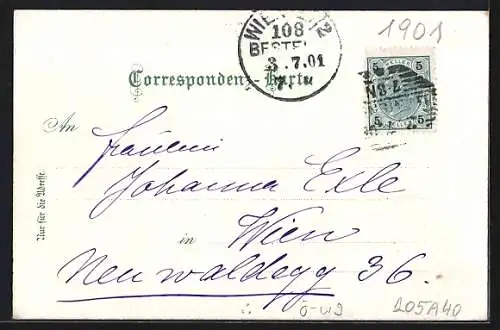 AK Wien, Technologisches Gewerbe-Museum, Innenansicht