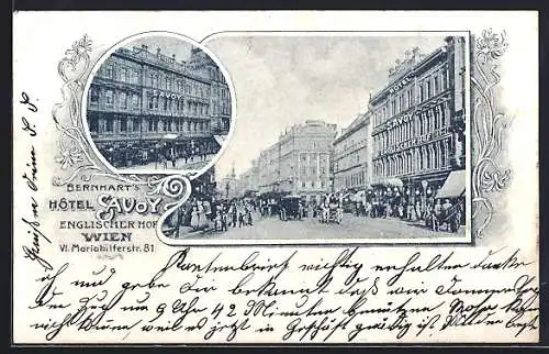 AK Wien, Hotel Savoy in der Mariahilferstr. 81