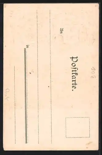 Lithographie Innsbruck, Gesamtansicht mit Alpen, Wappen