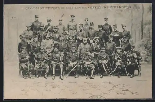 AK Grandes Manoeuvres de l`est 1904, Officiers Étrangers