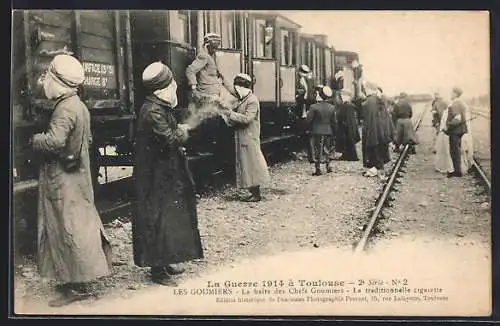 AK Toulouse, Les Goumiers, La halte des Chefs Goumiers, La traditionelle cigarette