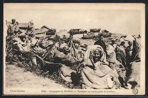 AK Maroc, Partisans au repos aprês le Combat