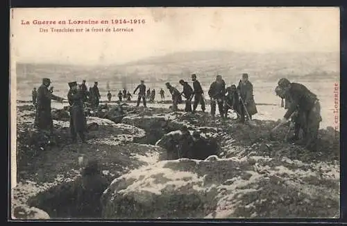 AK Lorraine, Des Tranchées sur le front de Lorraine