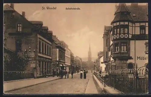 AK St. Wendel, Blick in die Bahnhofstrasse