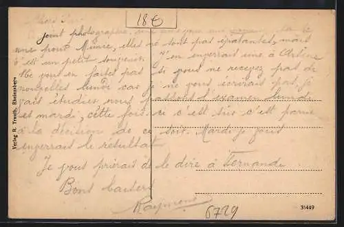 AK Rheinzabern-Ausserdorf, Strassenpartie mit Geschäft