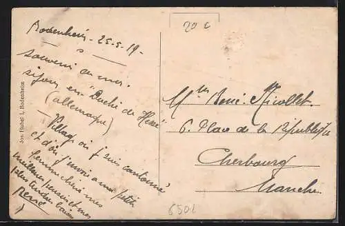 AK Bodenheim / Rhein, Haus Hubel, Colonialwaren & Wirtschaft, Totalansicht