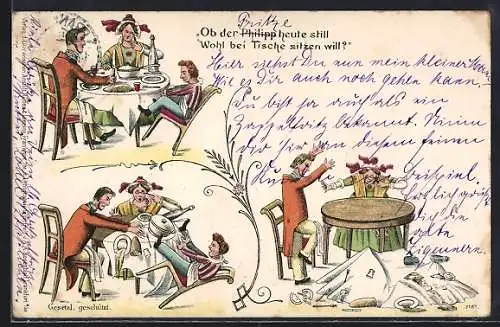 AK Kinderbuch Struwwelpeter von Heinrich Hoffmann, Zappelphilipp