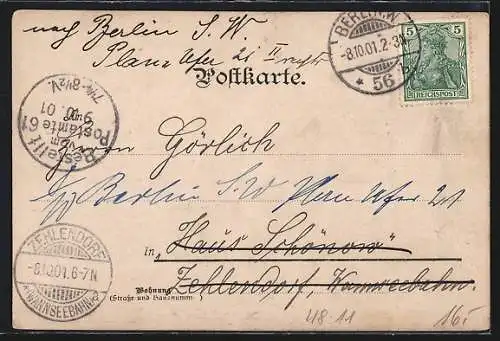 AK Der Milchkrieg in Berlin, Wo ist Traudchen Hundgeburth die Kuhmagd?, Suchbild