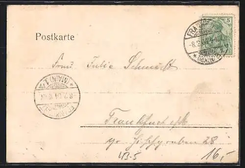 AK Mainz, Karneval 1904, Podium in der Narrhalla