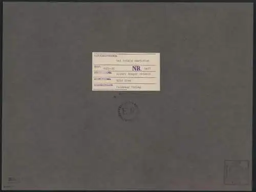 Fotografie Albert Renger-Patzsch, Ansicht Amsterdam, Het Kolkje Amsterdam, Nr. 5427, Folkwang Verlag Stempel