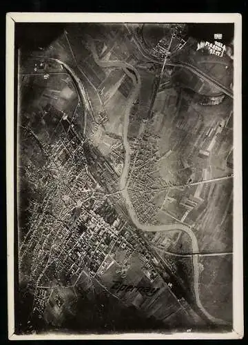 Fotografie Ansicht Epernay, Luftbild der FA (A) 270 Fliegerabteilung, vom 04.03.1917