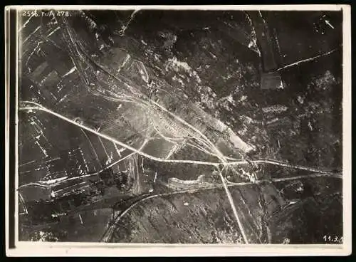Fotografie Ansicht Breuil-le-Sec, Luftbild der Fl. A. 278 vom 11.03.1917, vom Luftschiff aus