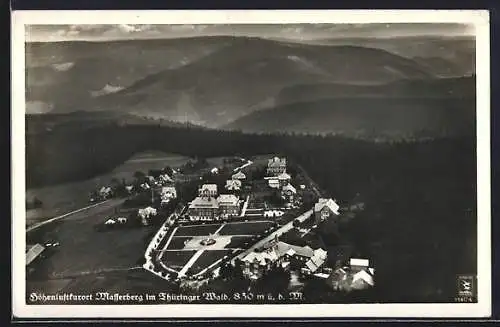 AK Masserberg / Thür. Wald, Gesamtansicht, Flugzeugaufnahme