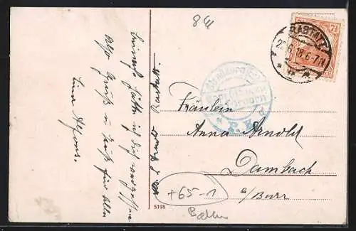 AK Rastatt, Bahnhof und Bahnhofshotel