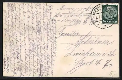 AK Wernigerode, Küsters-Kamp von der Schlossterrasse aus gesehen