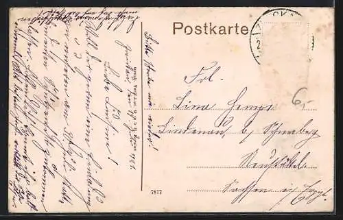 AK Zwickau, Albert-Platz mit Königlichem Landgericht und Postamt